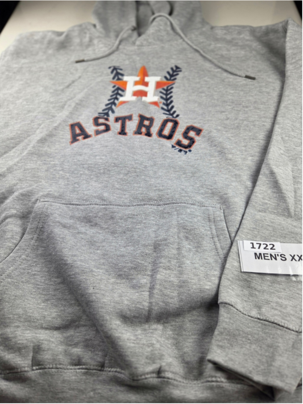 Men's Fanatics Houston Astros Hoodie Sweatshirt Grey XXL #1722